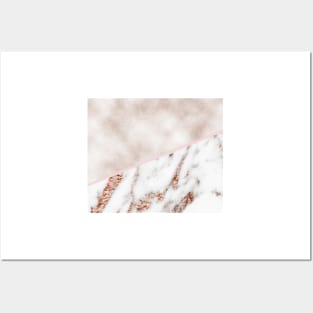 Seychelles rose gold marble Posters and Art